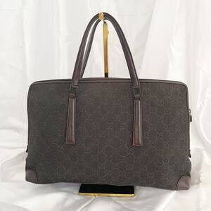 GUCCI  Vintage GG Monogram Canvas Tote Briefcase Shoulder Bag